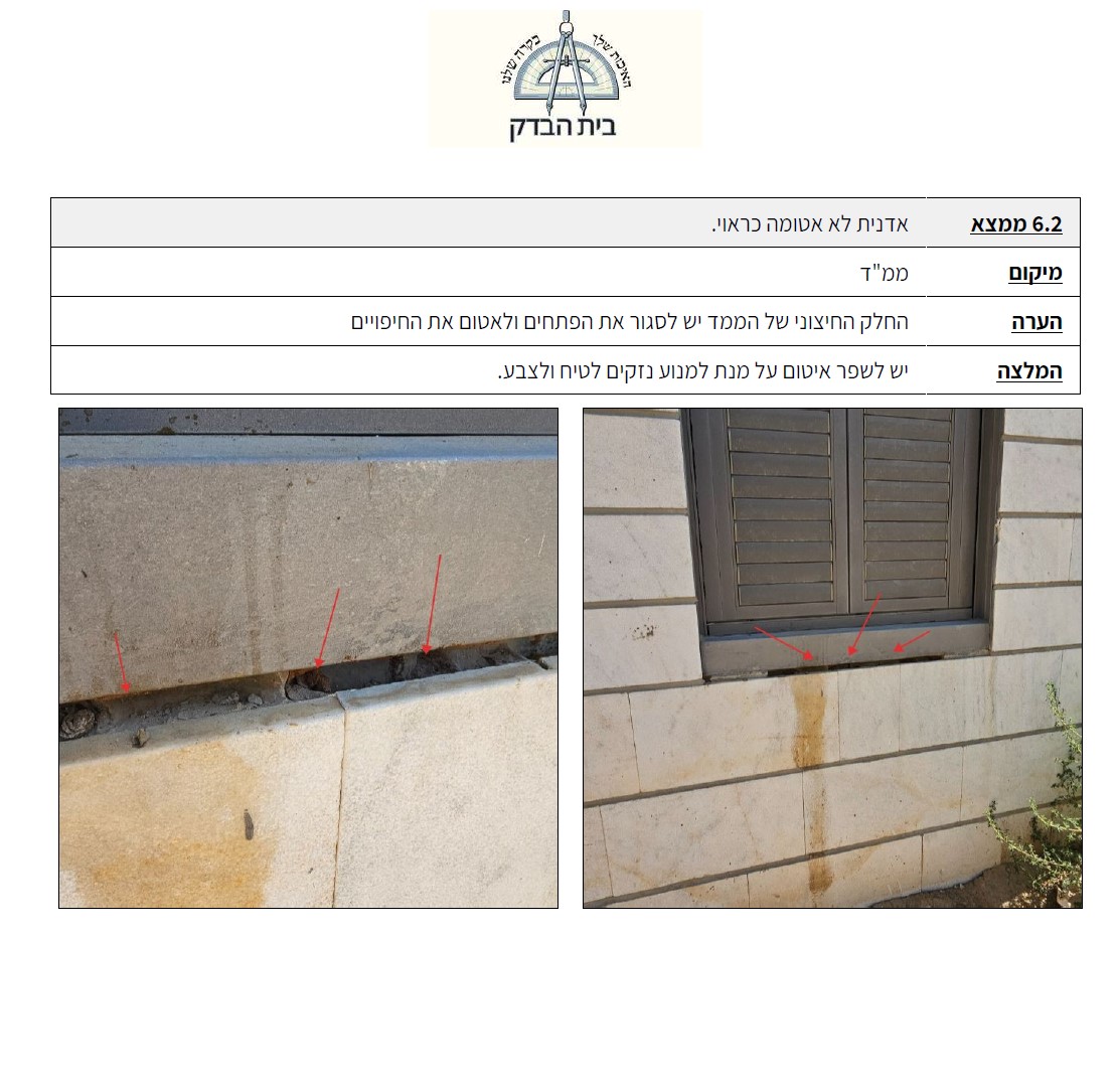 אלומיניום - חלון תריס ממד לא בגודל הנכון ולא אטום